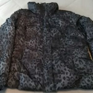 Old Navy Black Leopard Coat